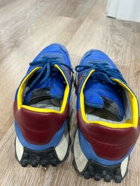 Tod's Blue, Burgundy and Yellow Men's Sneakers